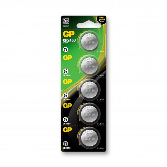 GP CR2450-C5 3V Lityum Düğme Pil 5’li Paket