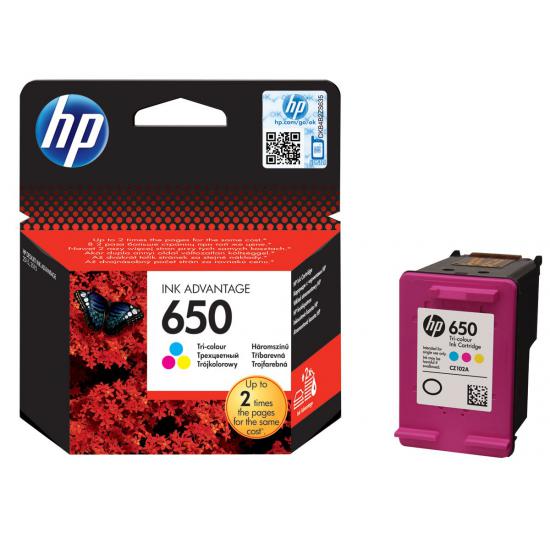 HP 650 Color Renkli Kartuş CZ102AE