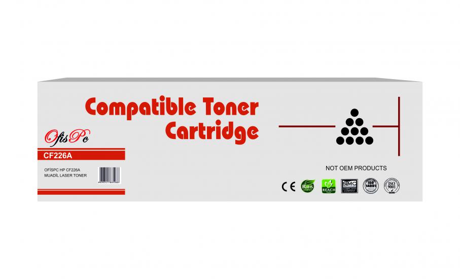 OfisPc Hp 26A Siyah 3.100 Sayfa Çipli Muadil Toner CF226A