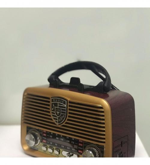 Everton Rt-845 Güneş Enerjili Panelli Bluetooth Fm-usb-Tf Card-Aux  Şarjlı Nostaljik Radyo