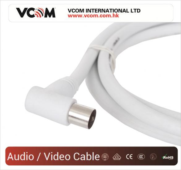 Vcom CV601R 1.5mt Analog Beyaz Tv Kablosu