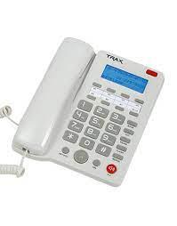 TRAX TC605 Beyaz PB 16 Haneli LCD Ekran Handsfree Pilsiz Çalışma  Masa Üstü Telefon