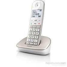 Philips XL4901S Telsiz Dect Telefon 1.9’’ Ekran Eller Serbest Konuşla Beyaz Arka Işık-Tuş Takımı