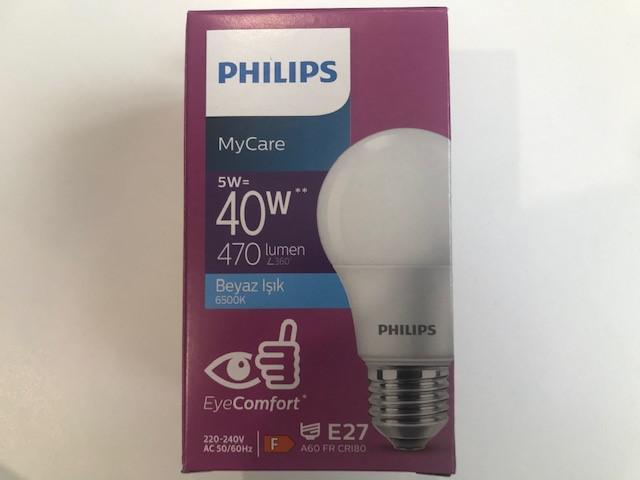 Philips Ledbulb 5w-40w 6500k 407Lumen Led Beyazı Işık E27
