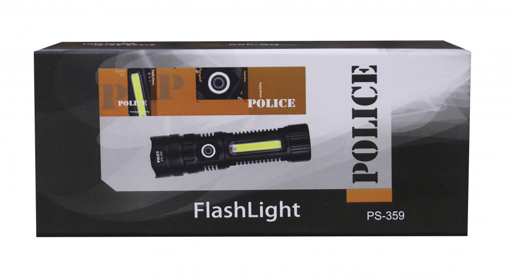 Polıce PS-359 Zoom, Magnet Ve Yan Aydınlatmalı  Özellikli Şarjlı El Feneri