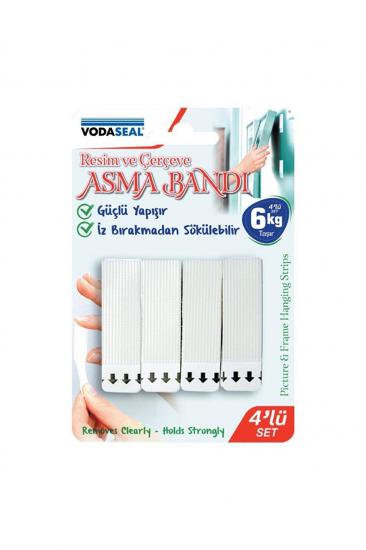 Vodaseal Resim Çerçeve Asma Bandı (6kg Taşır İz Bırakmaz) 4lü