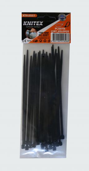 Knitex Ktx-2557 3.6x150 mm 25li Paket Siyah Plastik Kelepçe
