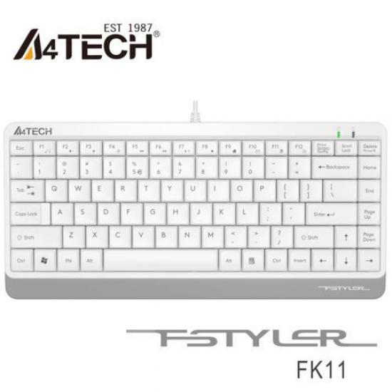 A4 Tech FK11 Q Usb Kablolu Mm Mini Klavye Beyaz