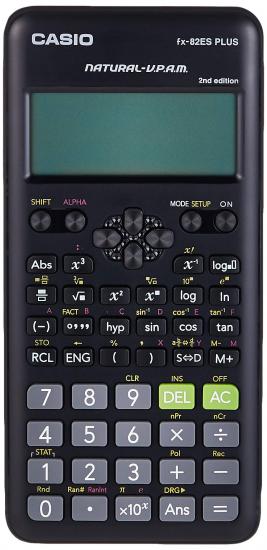 Casio FX-82ES Plus Siyah Bilimsel Fonksiyonlu Hesap Makinesi 2.Versiyon