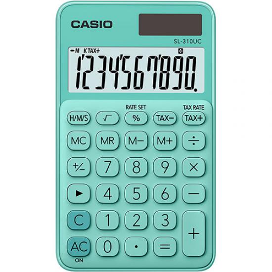 Casio SL-310UC-GN Cep Tipi 10 Hane Yeşil Hesap Makinesi